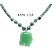 Semi precious Stone Elephant Hematite Beads Stone Chain Choker Fashion Women Necklace